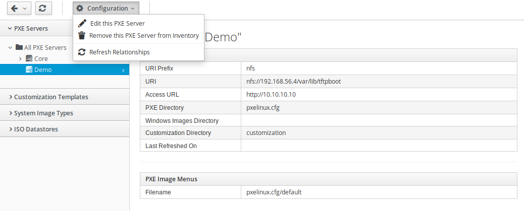 Triggering operating system image refresh process.