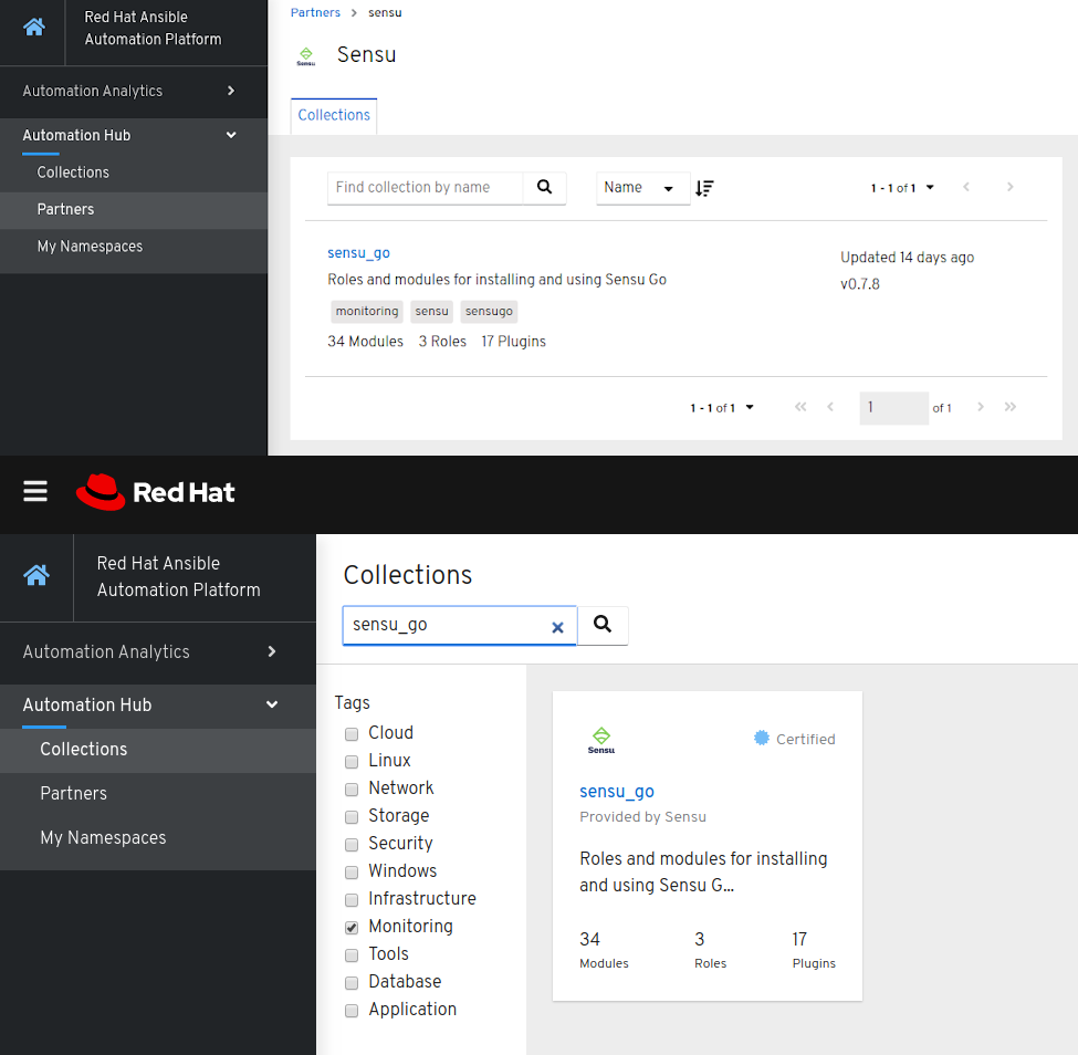 Sensu on Automation Hub