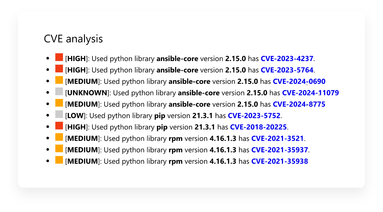 CVE analisys